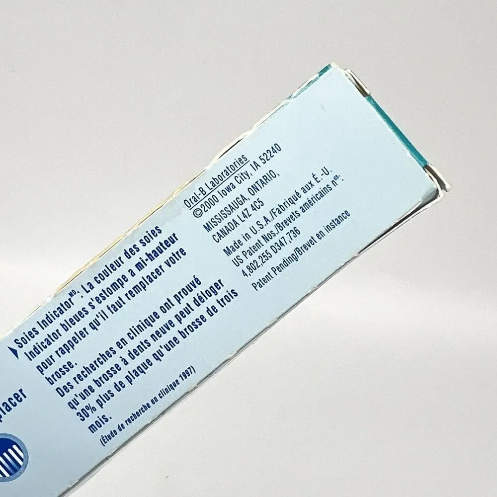 Vintage Oral-B Advantage Plus Toothbrush 35 Soft Power Tip Indicator Blue - NEW